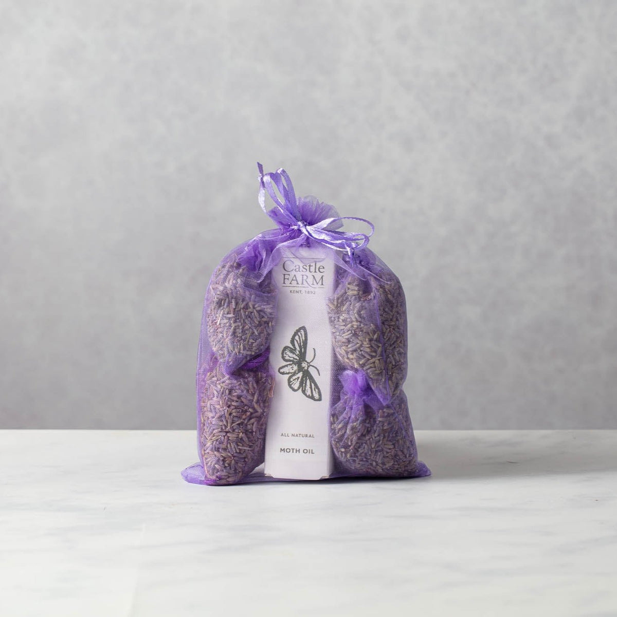 MOTH OIL &amp; ORGANZA LAVENDER BAGS