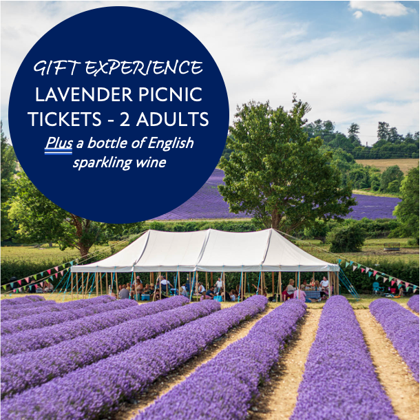 LAVENDER PICNIC TICKETS FOR 2 ADULTS, WITH ENGLISH SPARKLING WINE EXPERIENCE GIFT