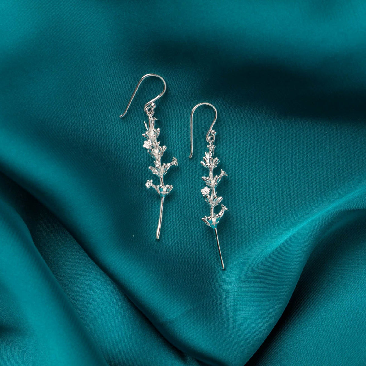 SILVER LAVENDER EARRINGS